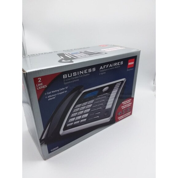 RCA Business Phone 2 Line Corded Full Duplex TC25260 Speakerphone Call Waiting - Picture 9 of 16